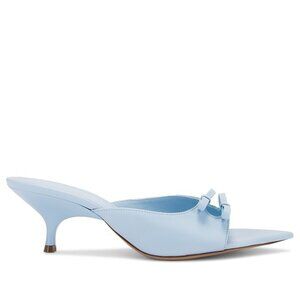 GIA BORGHINI Blanche Mule in Sky blue kitten heel slip on open toe cinderella